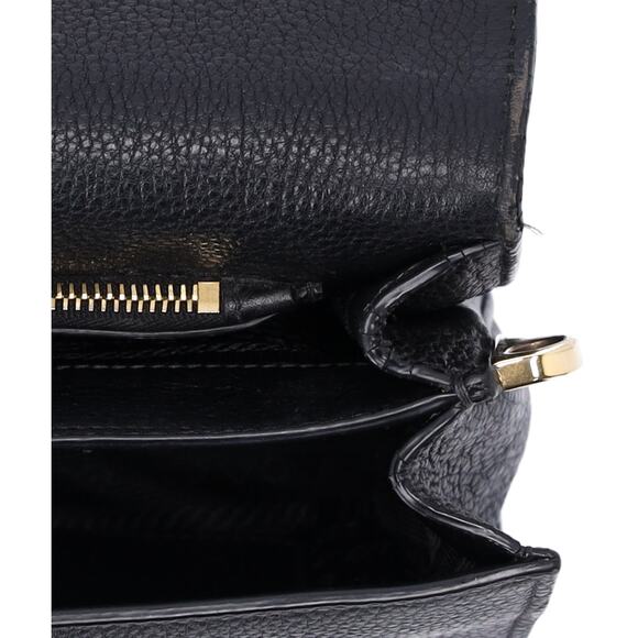 PRADA Vitello Daino Flap Crossbody Bag Black Leather - Picture 7 of 11